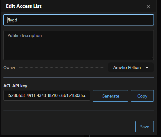 User Guide: Characters & ACL API Endpoints